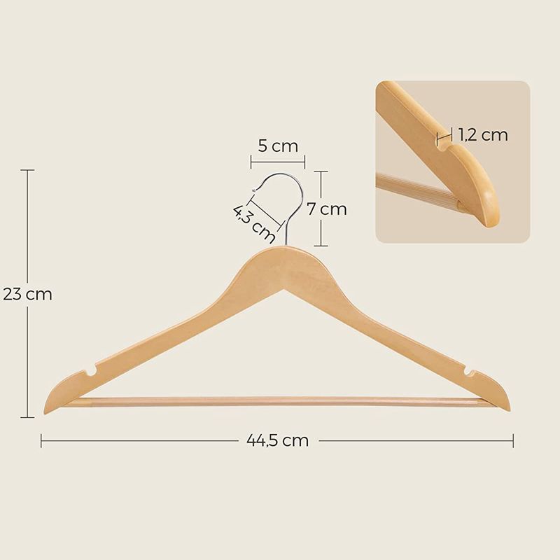 Songmics SONGMICS Kleiderbügel Holz rutschfest Günstig kaufen