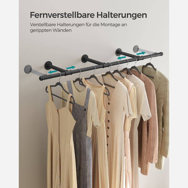 Songmics SONGMICS Kleiderstange für die Wand Industrie-Design Versandkostenfrei