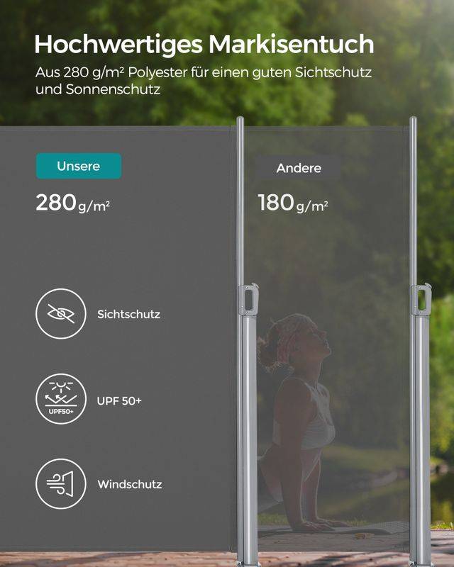 Songmics SONGMICS Seitenmarkise für Balkon und Terrasse Vatertagsangebot