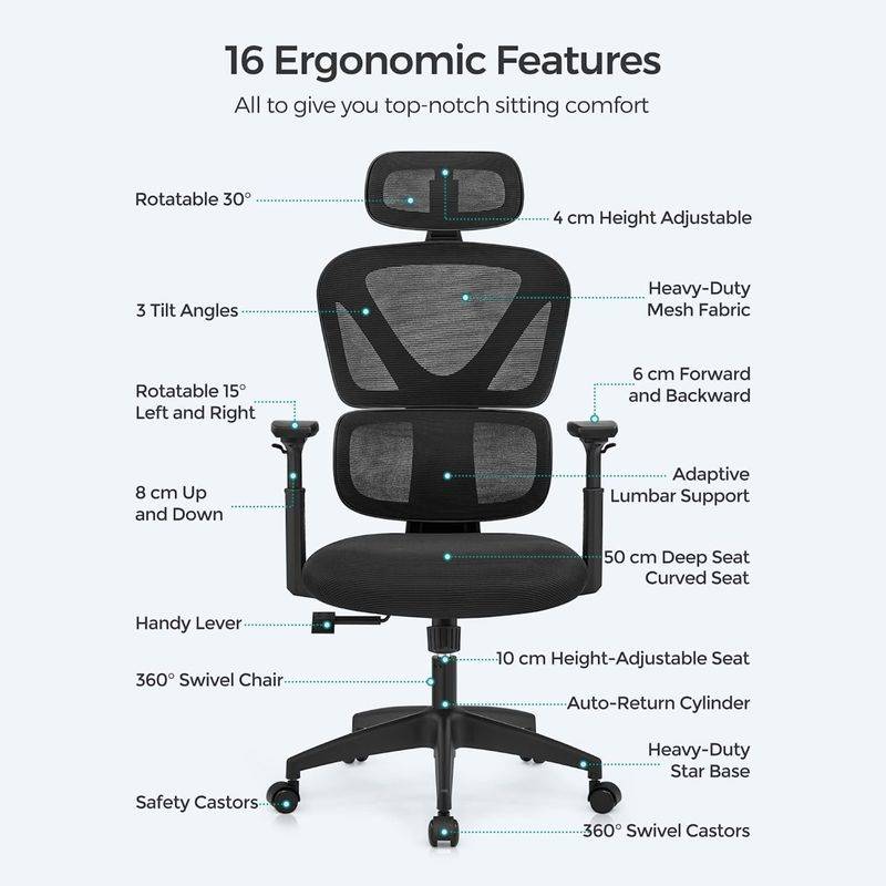 Songmics SONGMICS Bürostuhl mit verstellbarer Rückenlehne Top Angebot