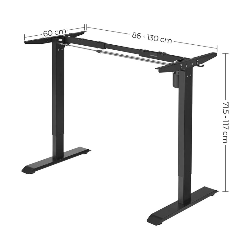 Songmics SONGMICS Elektrisch höhenverstellbarer Schreibtisch ohne Tischplatte Zeitlich begrenztes Angebot