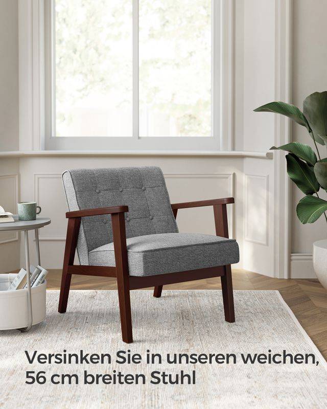 Songmics SONGMICS Sessel, Relaxsessel, Fernsehsessel, Armlehnen und Beine aus Massivholz Black Friday Preise