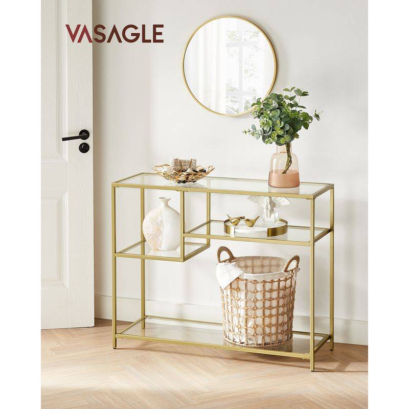 Songmics VASAGLE Konsolentisch aus Glas und Metall Hotsell