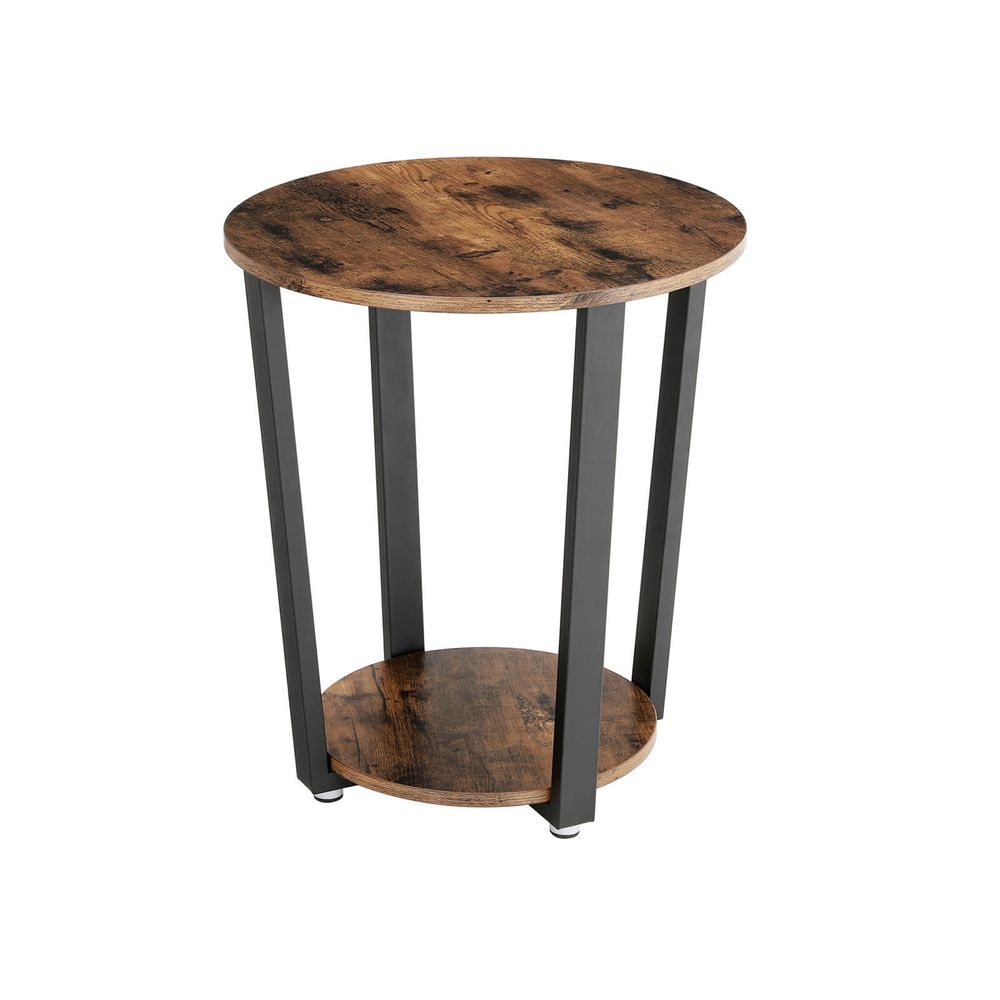 Songmics VASAGLE Industrie-Design Beistelltisch rund