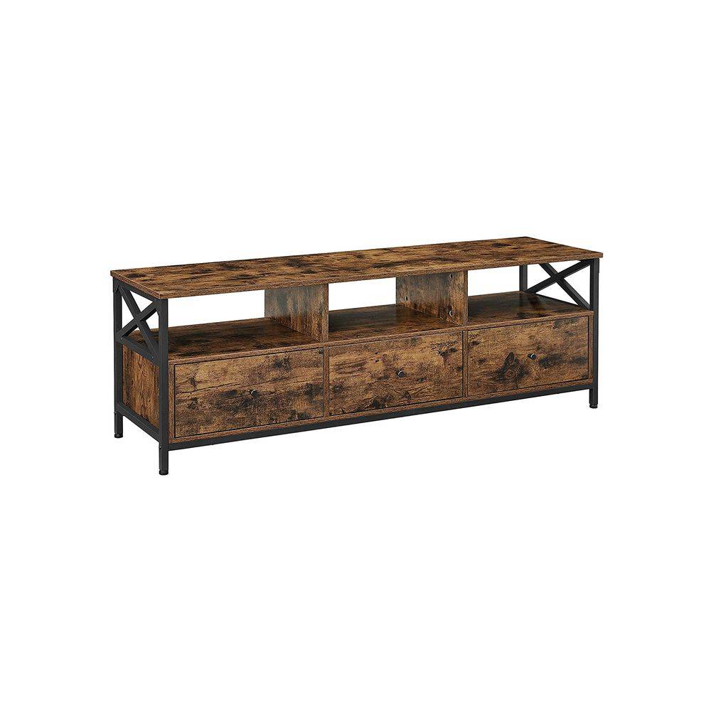 Songmics VASAGLE Industriestil TV-Schrank mit 3 Schubladen