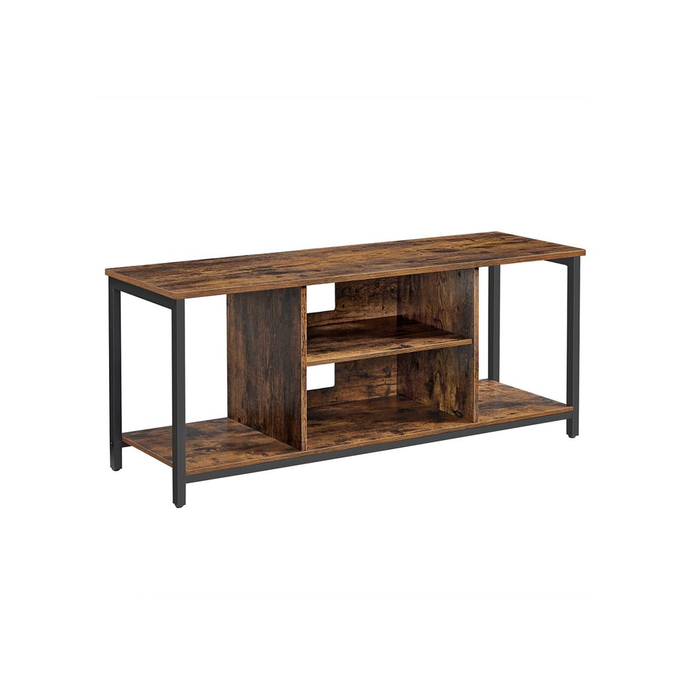 Songmics VASAGLE TV-Schrank mit offenen Fächern 40 x 120 x 50 cm vintagebraun-schwarz