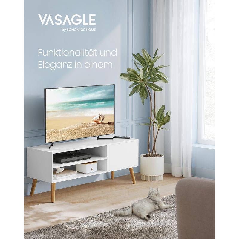 Songmics VASAGLE TV-Schrank mit 1 Tür 40 x 120 x 49 cm weiß Exklusive Angebote