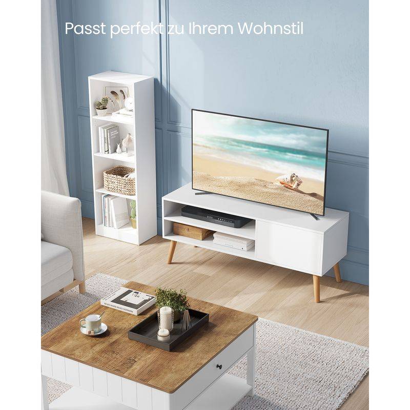 Songmics VASAGLE TV-Schrank mit 1 Tür 40 x 120 x 49 cm weiß Exklusive Angebote