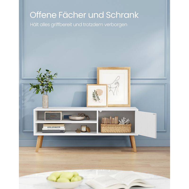 Songmics VASAGLE TV-Schrank mit 1 Tür 40 x 120 x 49 cm weiß Exklusive Angebote
