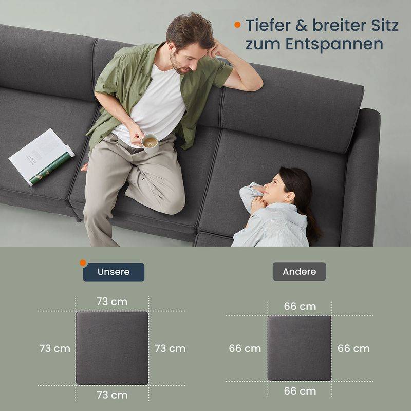 Songmics SONGMICSHOME COMBIE Kollektion - 2 Teile Modulares Sofa Neuheiten