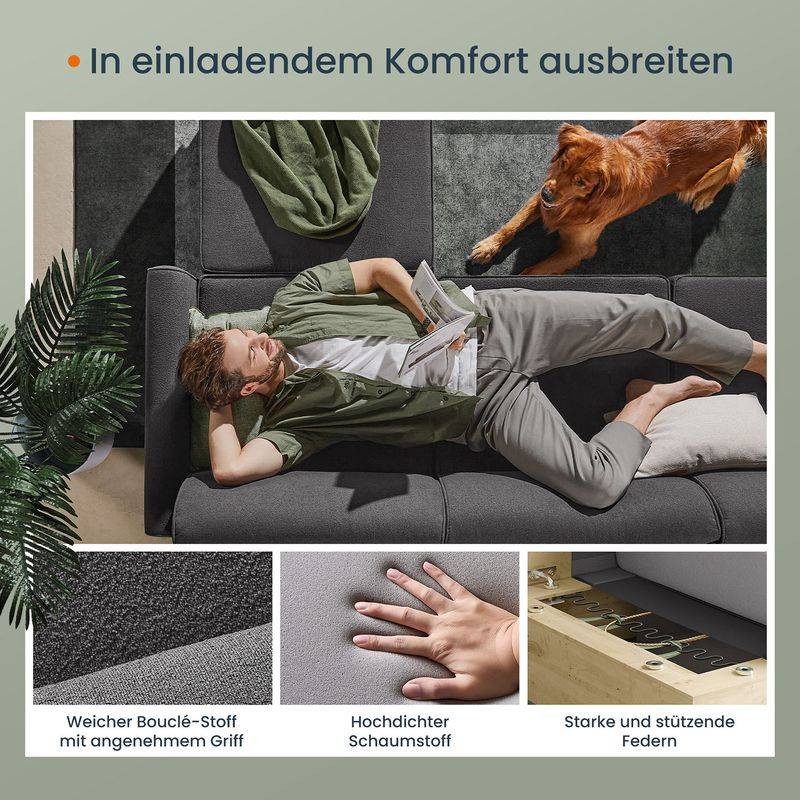 Songmics SONGMICSHOME COMBIE Kollektion - 2 Teile Modulares Sofa Neuheiten
