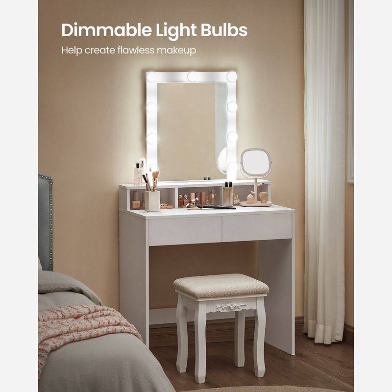 Songmics VASAGLE Schminktisch mit LED-Beleuchtung Black Friday Preise