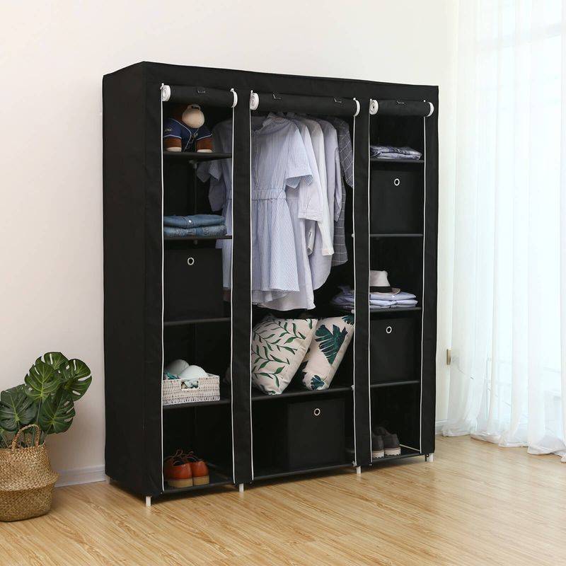 Songmics SONGMICS Kleiderschrank 12 Ablagen mit Metallrahmen und Überzug aus Vliesstoff Schlussverkauf