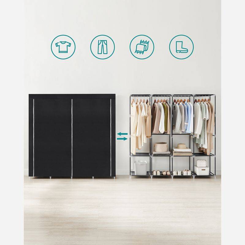 Songmics SONGMICS Stoffschrank mit 4 Hängefächern und 4 Seitentaschen Kostenloser Versand