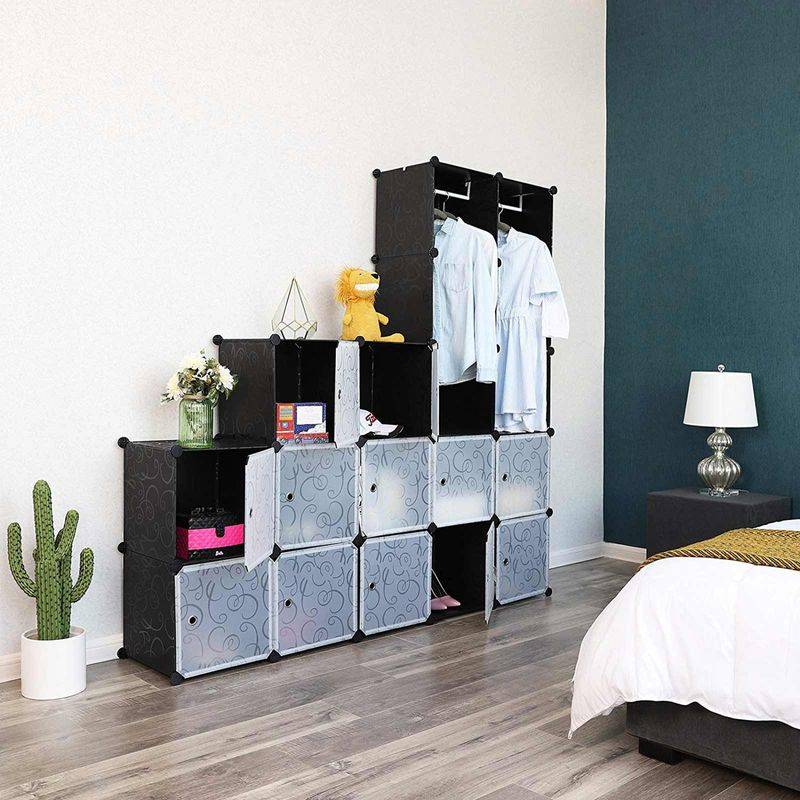 Songmics SONGMICS Steckregal für Kleidung Schwarz Sonderangebot