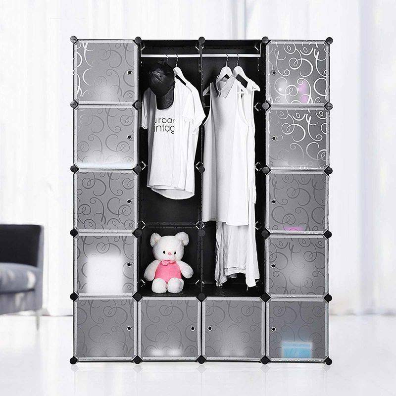 Songmics SONGMICS Steckregal für Kleidung Schwarz Sonderangebot
