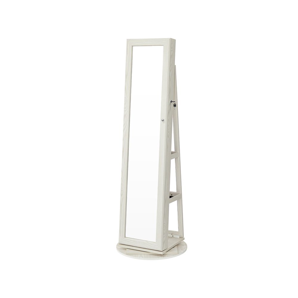 Songmics SONGMICS Drehbarer Schmuckschrank mit Spiegel