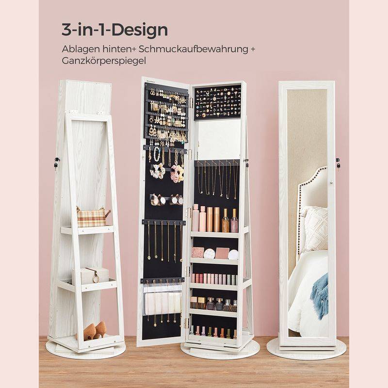 Songmics SONGMICS Drehbarer Schmuckschrank mit Spiegel Günstig kaufen