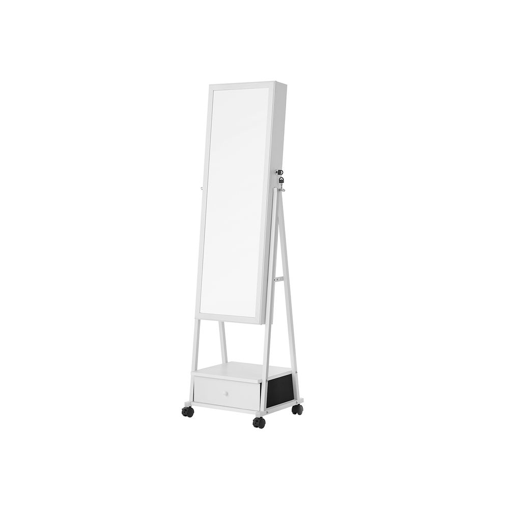 Songmics SONGMICS Rollbarer Schmuckorganizer mit Ganzkörperspiegel