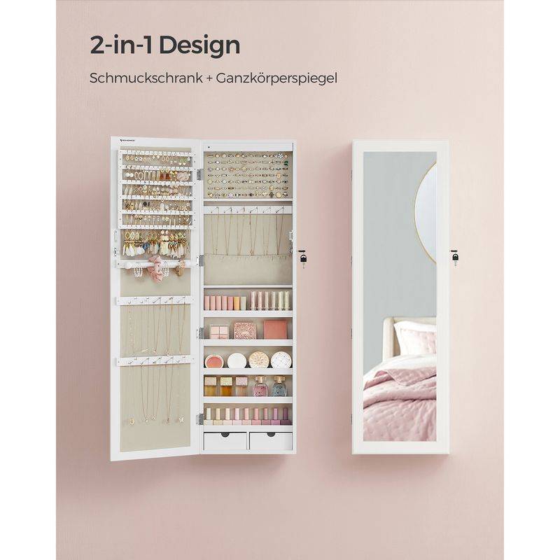 Songmics SONGMICS Abschließbarer Schmuckschrank zur Wandmontage Online Shopping