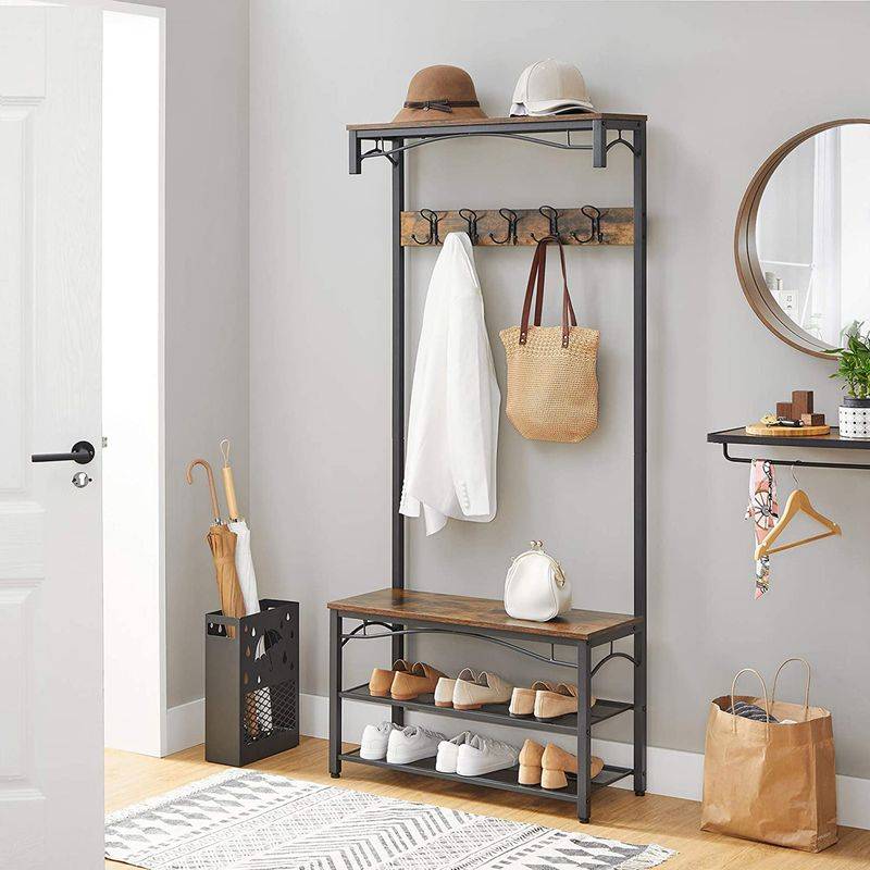 Songmics VASAGLE Industriestil Garderobe & Schuhregal Lagerräumung