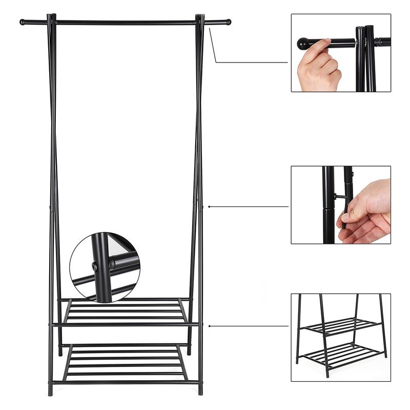 Songmics SONGMICS Metall Kleiderständer mit Schuhablage Zeitlich begrenztes Angebot