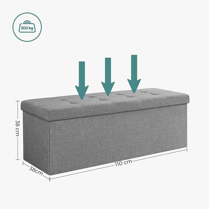 Songmics SONGMICS Sitzbank aus Leinenimitat mit stauraum Blitzangebot