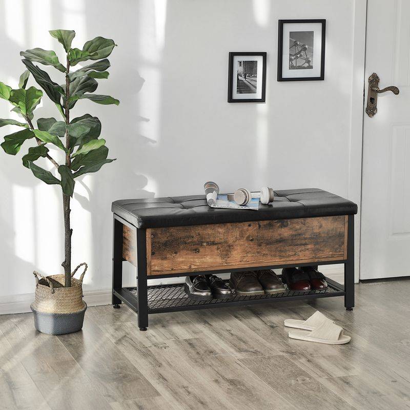 Songmics VASAGLE Industrial Look Sitzbank mit Stauraum Tägliche Deals
