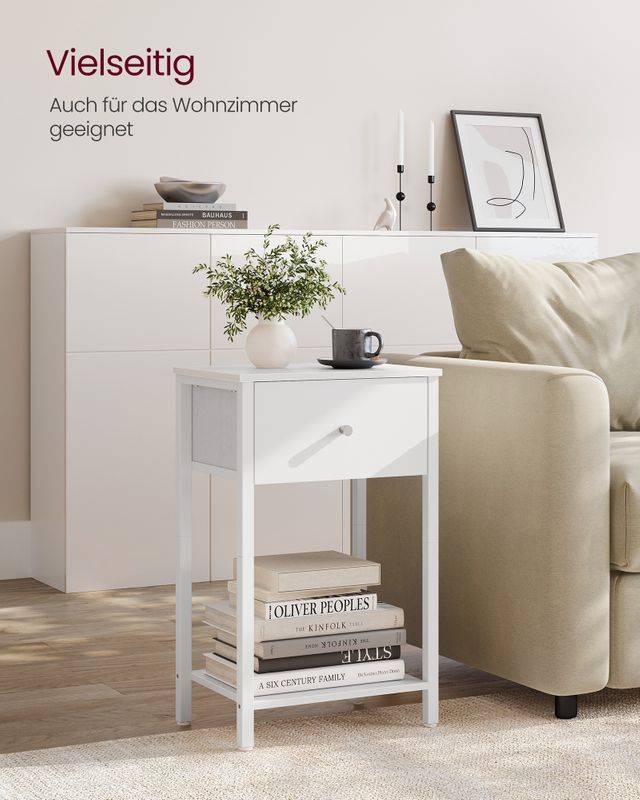 Songmics VASAGLE Beistelltisch mit Stoff-Schublade VIP-Rabatte