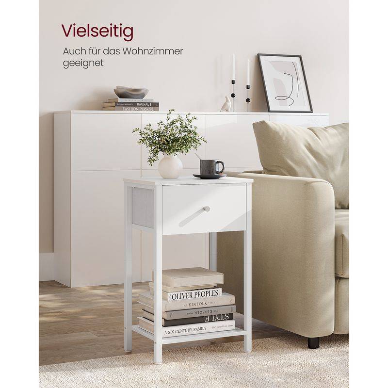 Songmics VASAGLE Beistelltisch mit Stoff-Schublade VIP-Rabatte