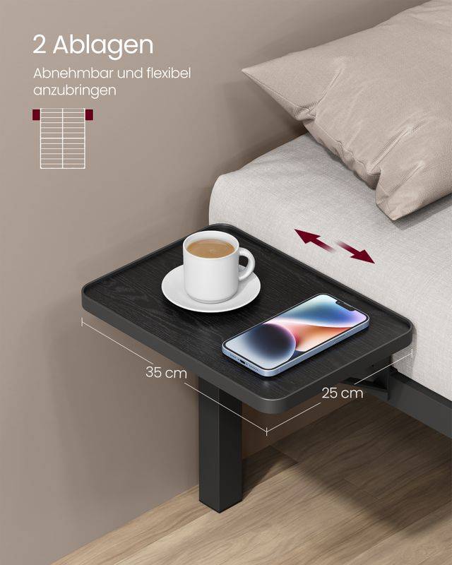 Songmics VASAGLE Doppelbettgestell aus Metall für 190 x 140 cm Matratze Wochenangebot