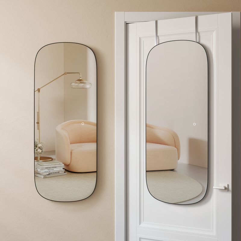 Songmics SONGMICS Wandspiegel mit gebogenen Ecken Neueste Stile