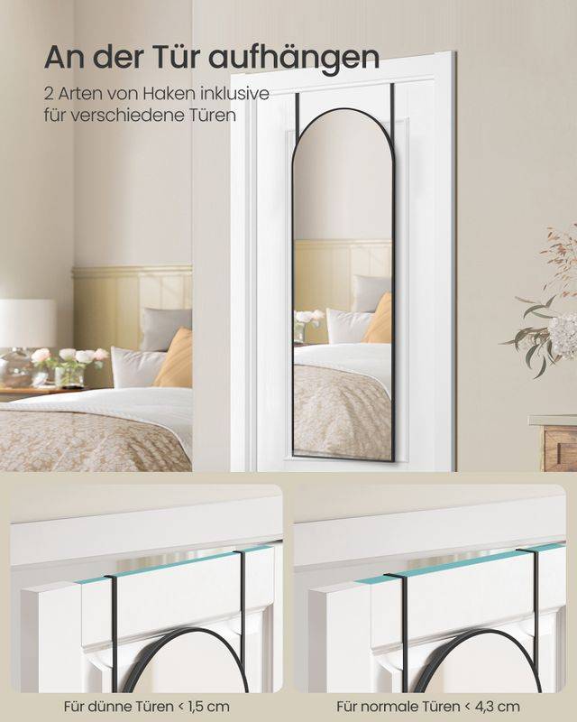 Songmics SONGMICS Ganzkörperspiegel 120 x 40 cm gewölbt Bis zu 60% Rabatt