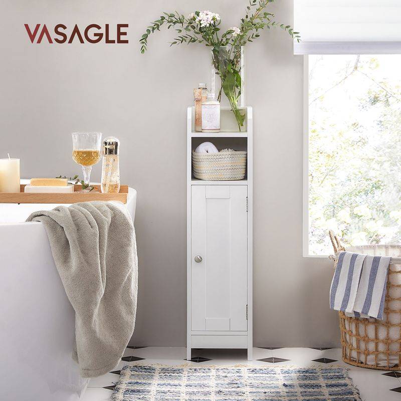 Songmics VASAGLE Toilettenschrank schmal mit verstellbaren Ablagen Nur für heute