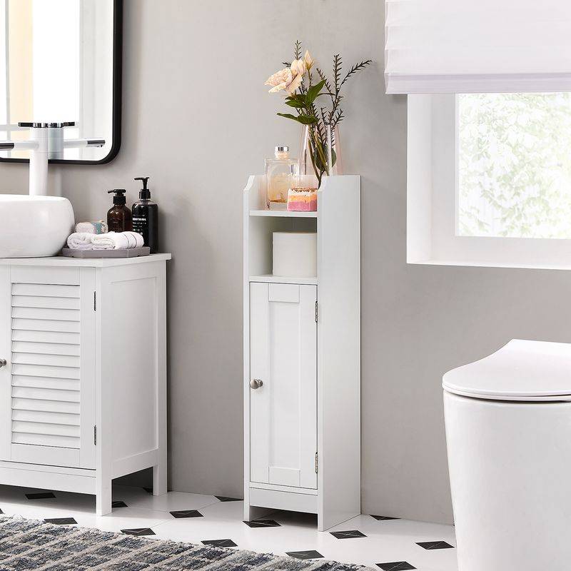 Songmics VASAGLE Toilettenschrank schmal mit verstellbaren Ablagen Nur für heute