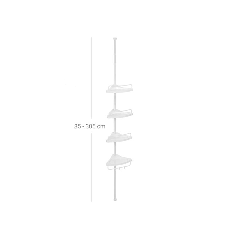 Songmics SONGMICS Duschregal 85-305 cm Weiß Vierteljährliche Förderung