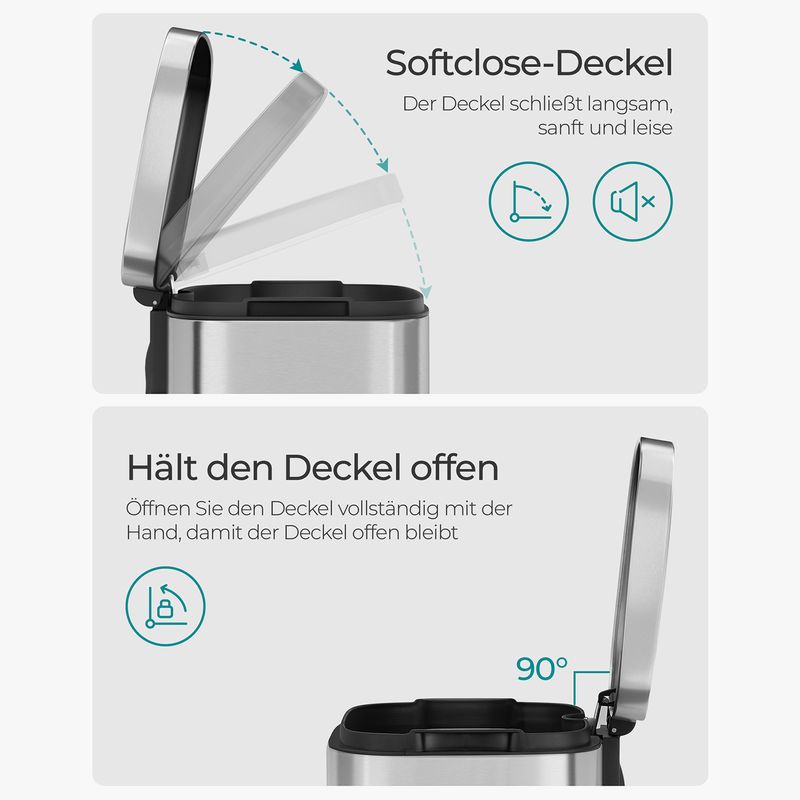 Songmics SONGMICS Mülleimer mit Softclose-Funktion Günstiger Verkauf