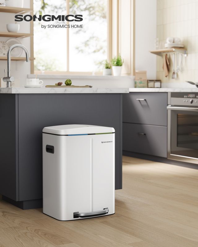 Songmics SONGMICS 40 L Mülleimer mit 2 Fächern Blitzverkäufe