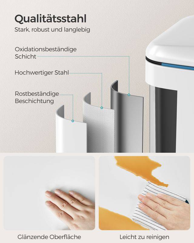 Songmics SONGMICS 40 L Mülleimer mit 2 Fächern Blitzverkäufe