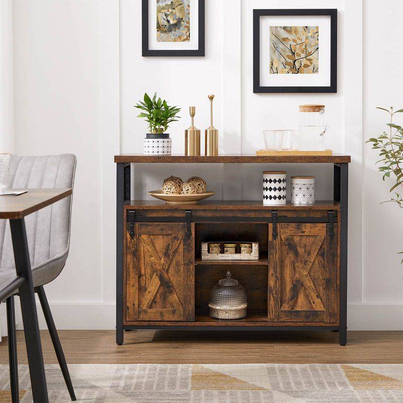 Songmics VASAGLE Sideboard mit 2 Schiebetüren Fabrikpreis