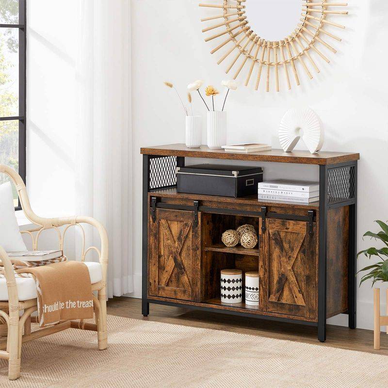 Songmics VASAGLE Sideboard mit 2 Schiebetüren Fabrikpreis