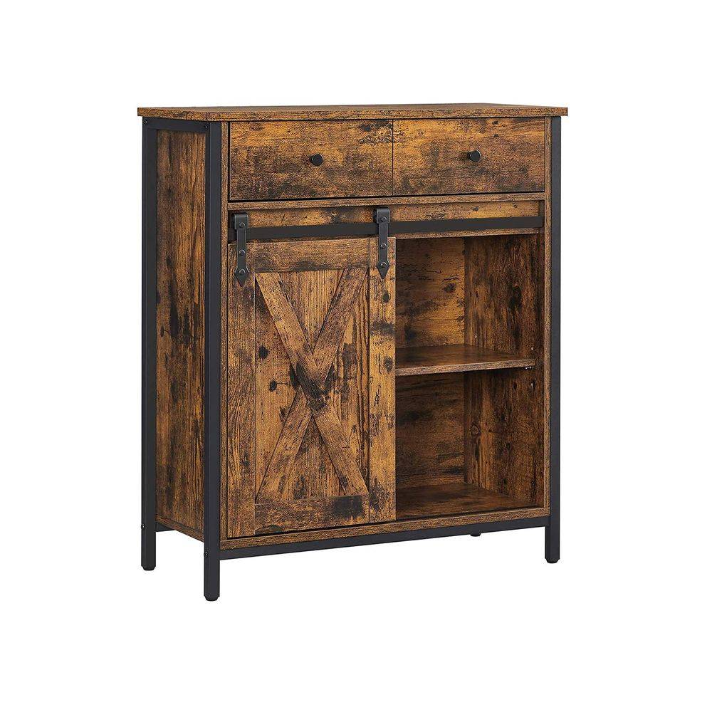 Songmics VASAGLE Beistellschrank mit Schublade Industriestil