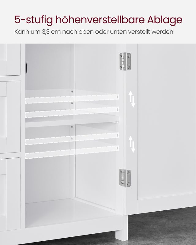 Songmics VASAGLE Badezimmerschrank 30 x 60 x 80 cm mit 3 Schubladen Preisnachlass