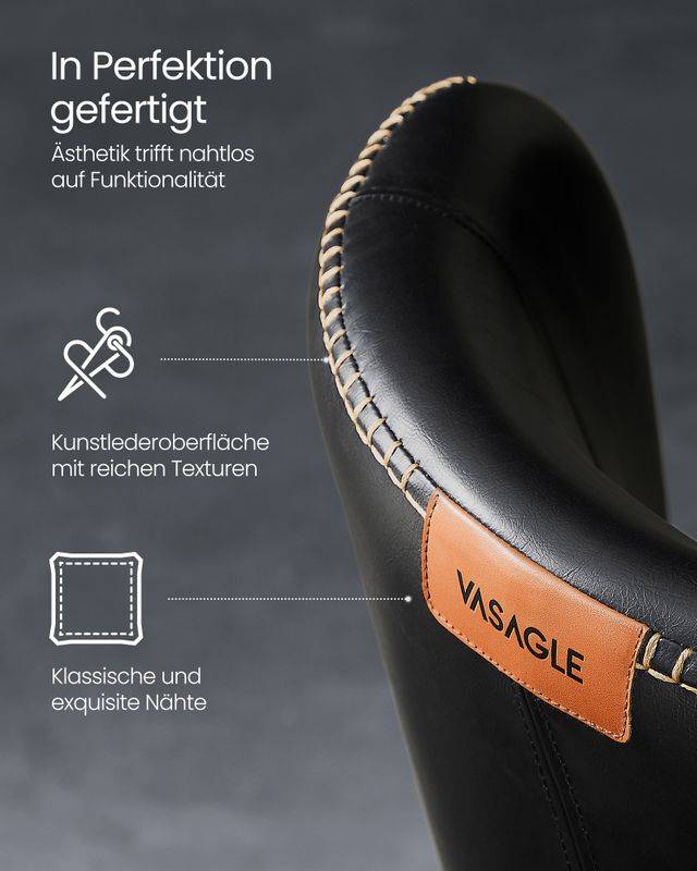 Songmics VASAGLE EKHO Kollektion - Esszimmerstühle 2er Set tintenschwarz Heißer Verkauf