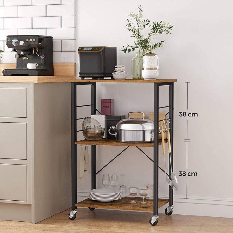 Songmics VASAGLE Rollbares Küchenregal Industrie-Design Online Outlet