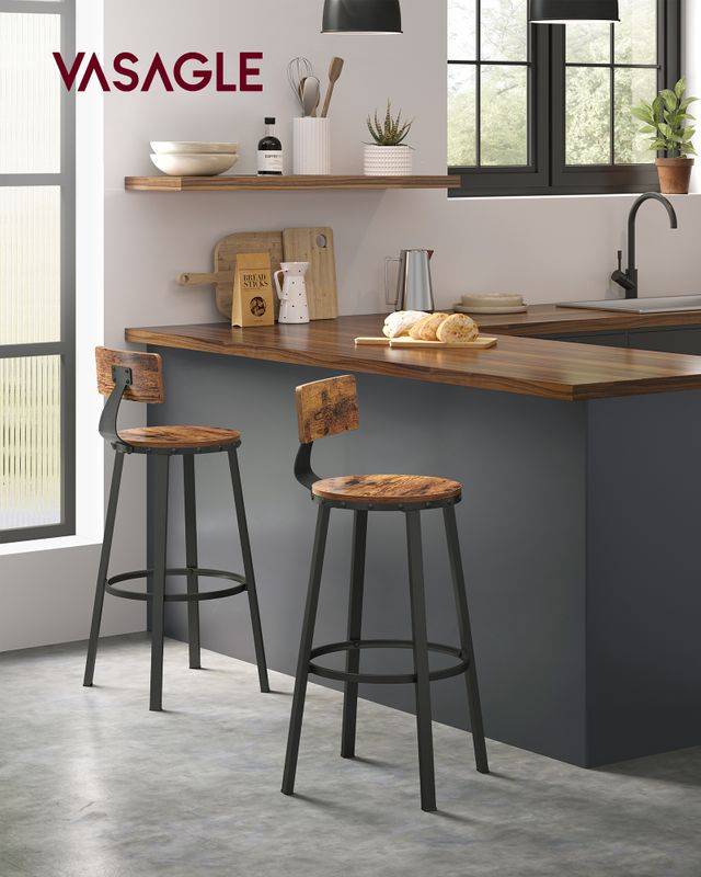 Songmics VASAGLE 2er Set Barstühle Industrie-Design Super Sparpreis