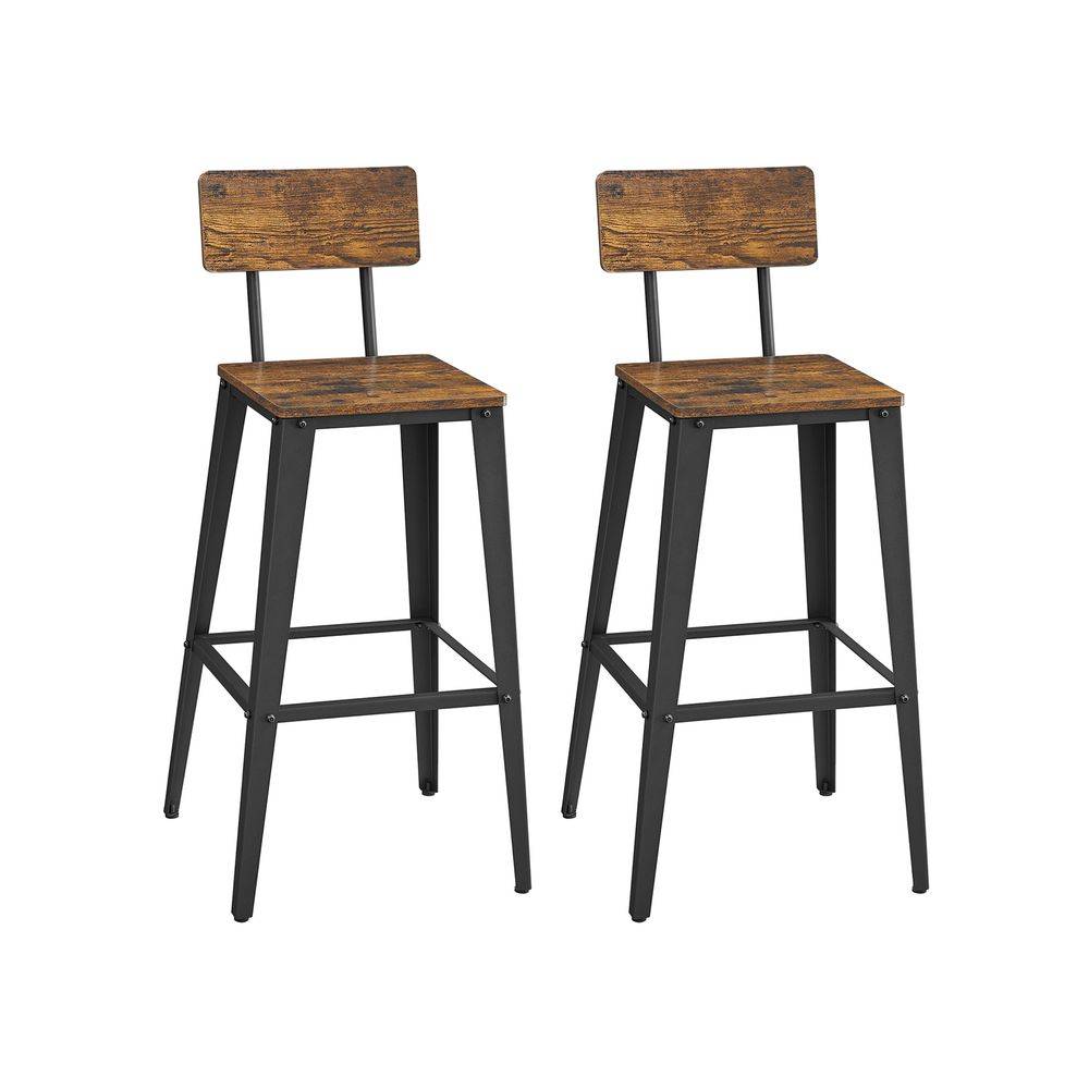 Songmics VASAGLE 2er Set Barhocker mit Rückenlehne