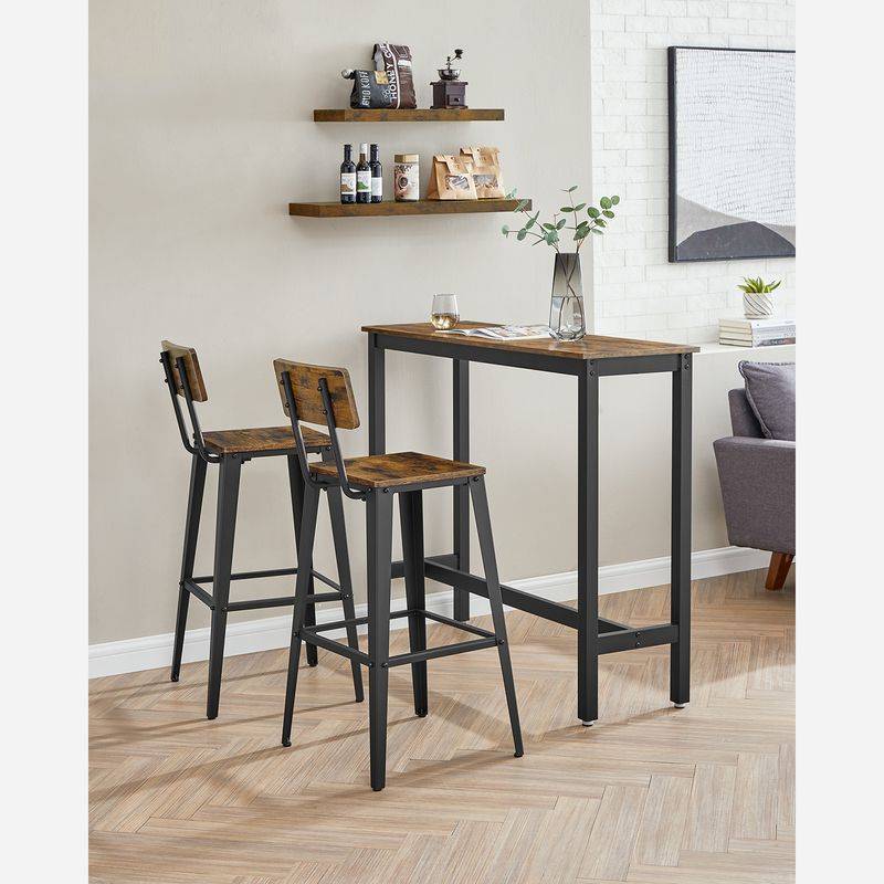 Songmics VASAGLE 2er Set Barhocker mit Rückenlehne Neueste Stile
