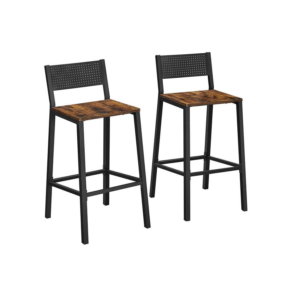 Songmics VASAGLE Industrie-Design Barhocker 2er Set