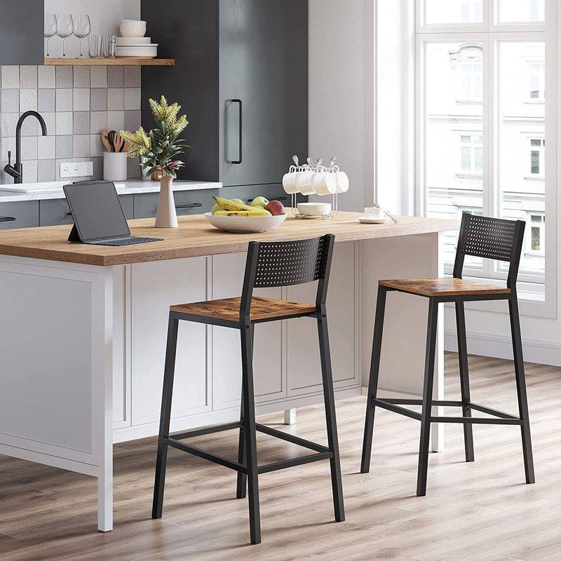Songmics VASAGLE Industrie-Design Barhocker 2er Set Letzte 2 Tage